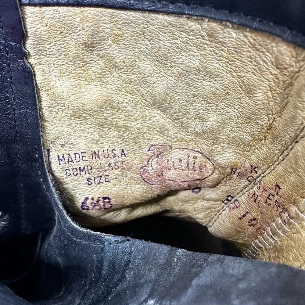 Justin Vintage 1990s Diamond J Lace Up Kiltie Roper Boots - Image 8