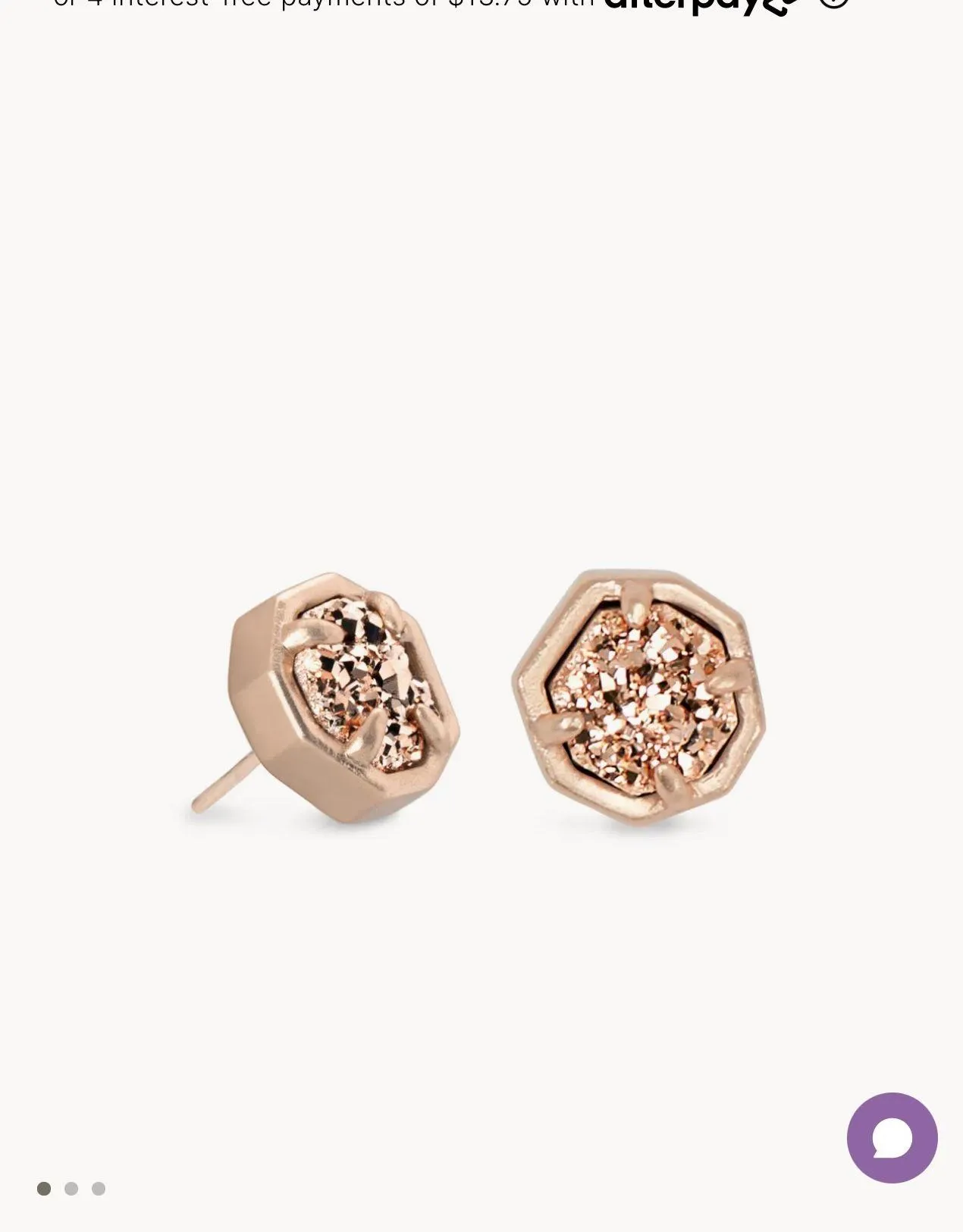 Nola Rose Gold Stud Earrings - Image 2