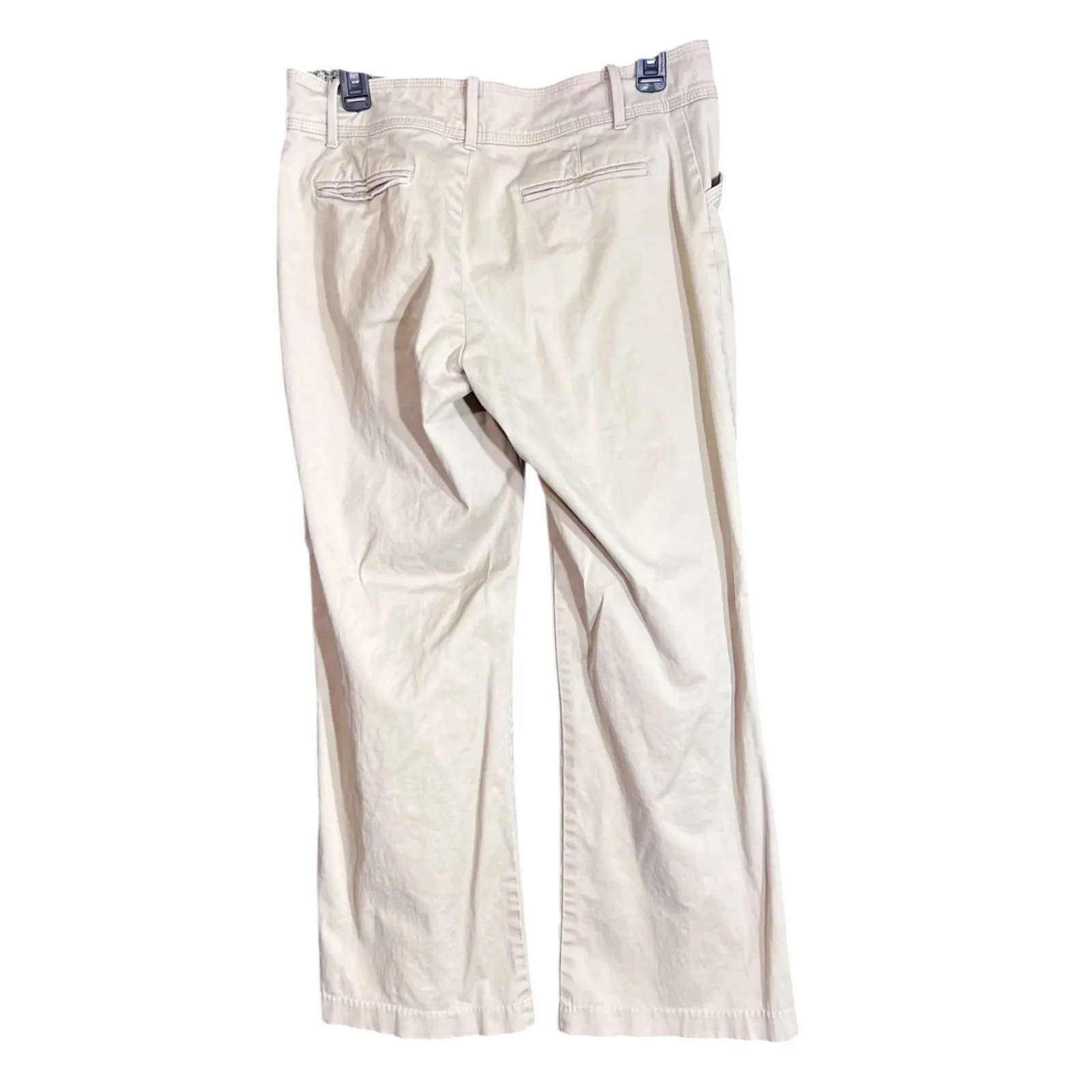 Lee Natural Straight Leg Chino Pants Womens 10 Petite Khaki Just Below The Waist - Image 3