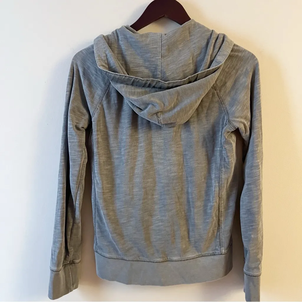 J.Crew Washed Heavyweight Jersey Size S Pullover Hoodie Gray 100% Cotton #99346 - Image 5