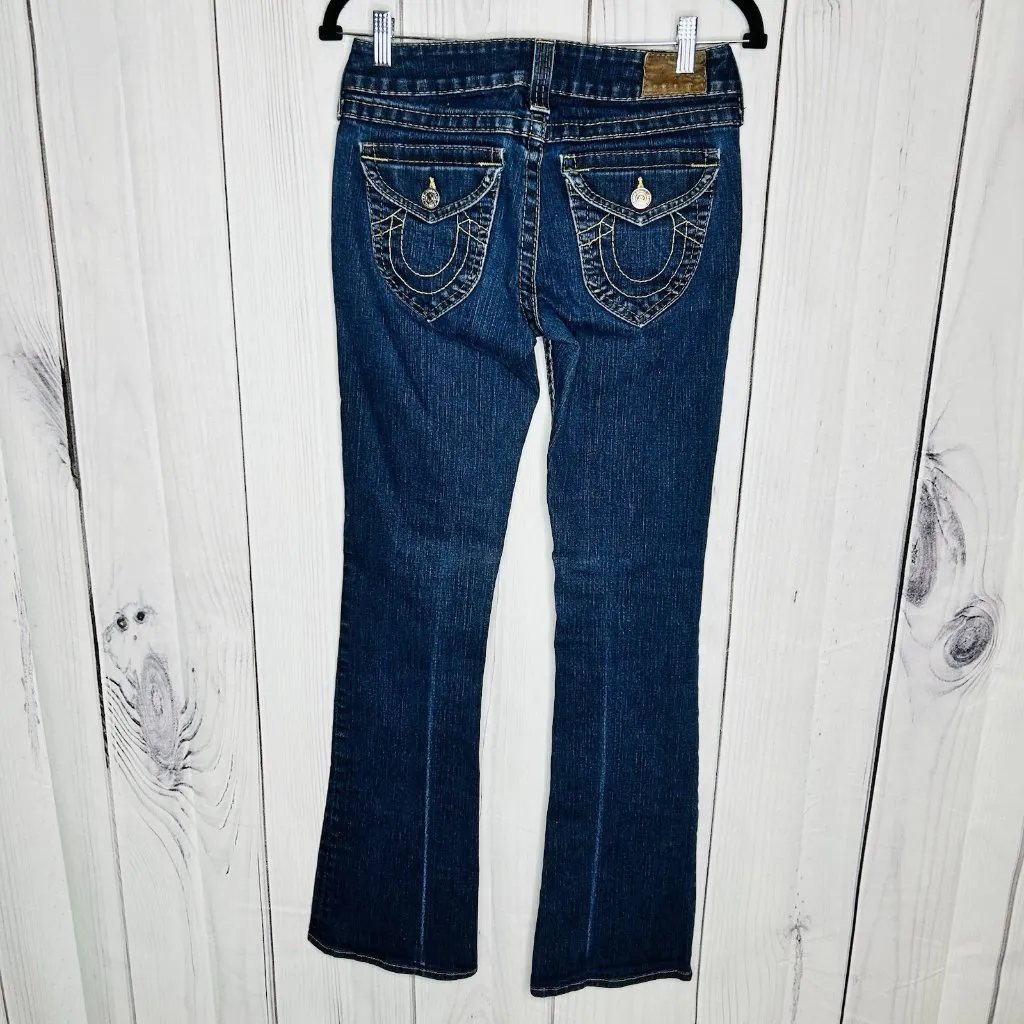 True Religion Jeans Womens Size 28 (28x32) Denim BECKY Bootcut Flap Pockets - Image 6
