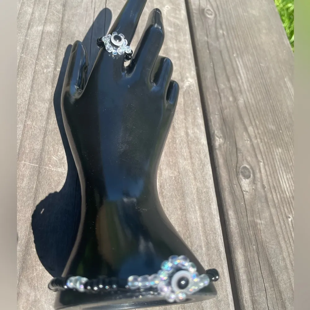 Black evil eye jewelry set - Image 5