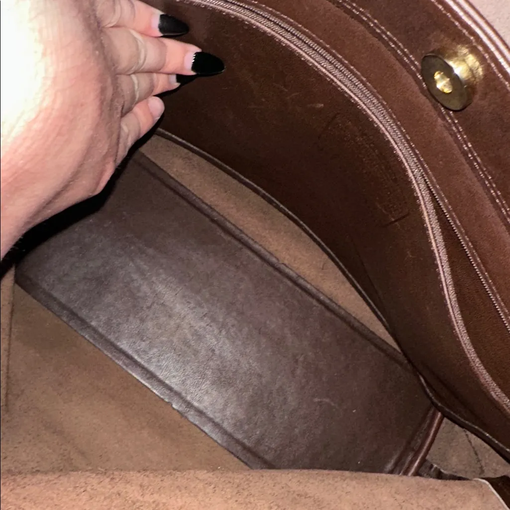 064-Coach Vintage # 4140 Elegant SoHo Waverly Lafayette Brown Leather Tote Bag - Image 9