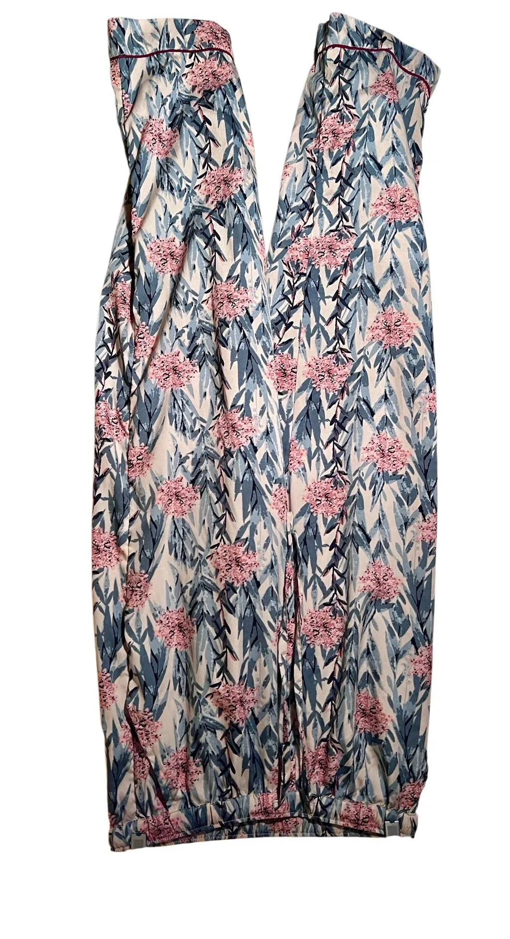 Cynthia Rowley Tropical Floral Pajamas S 2 Pc Capris Button Up Top Short Sleeves  - Image 2