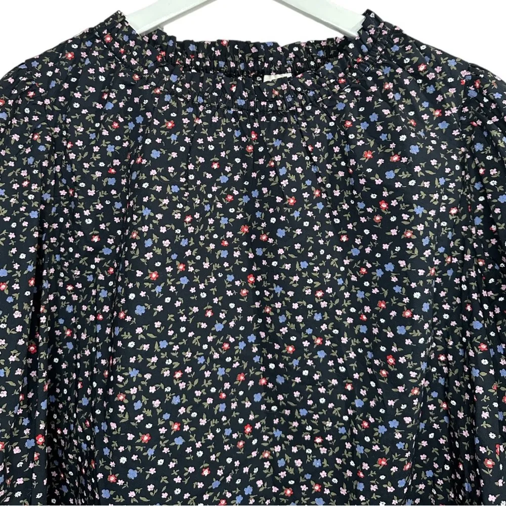 Levi's Lena Ruffled Cotton Crewneck Floral Blouse Size XL NWT - Image 2