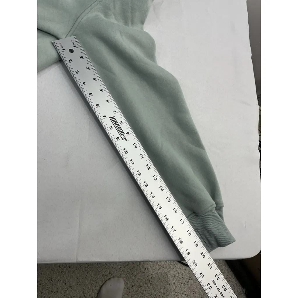 Womans Automet Pullover Sweatshirt Small Sage 1/4 Zip Mock Neck Pockets - Image 8