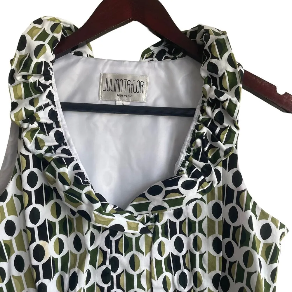 Julian Taylor Dress Women 6 Geometric Ruffle Collar Workwear Office Event Travel - Image 6