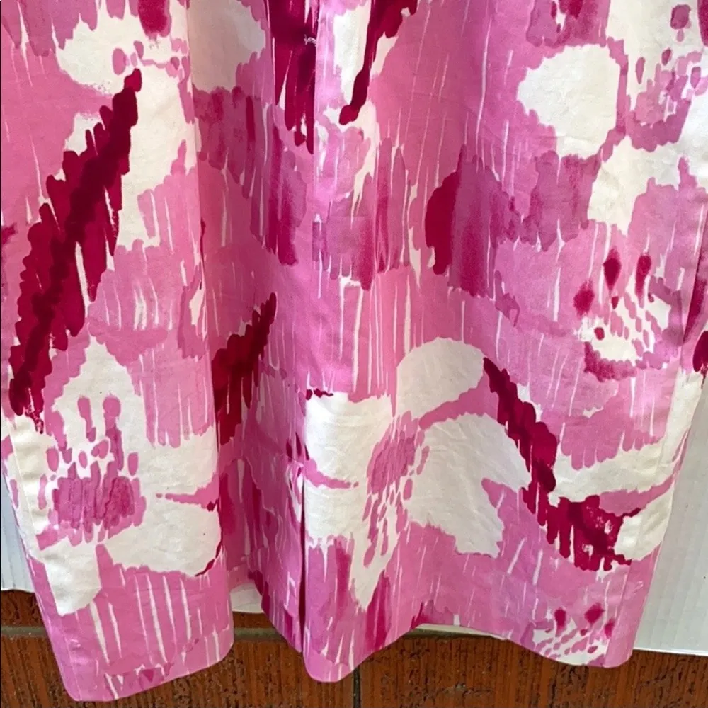 NWT Calvin Klein Womens size 6 pink pleated sleeveless spring floral party dress - Image 7