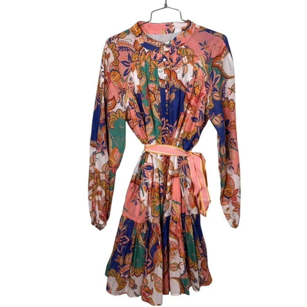 Antonio Melani Brynn Mock Neck Long Sleeve Retro Floral Print Dress NWT 10 - Image 2