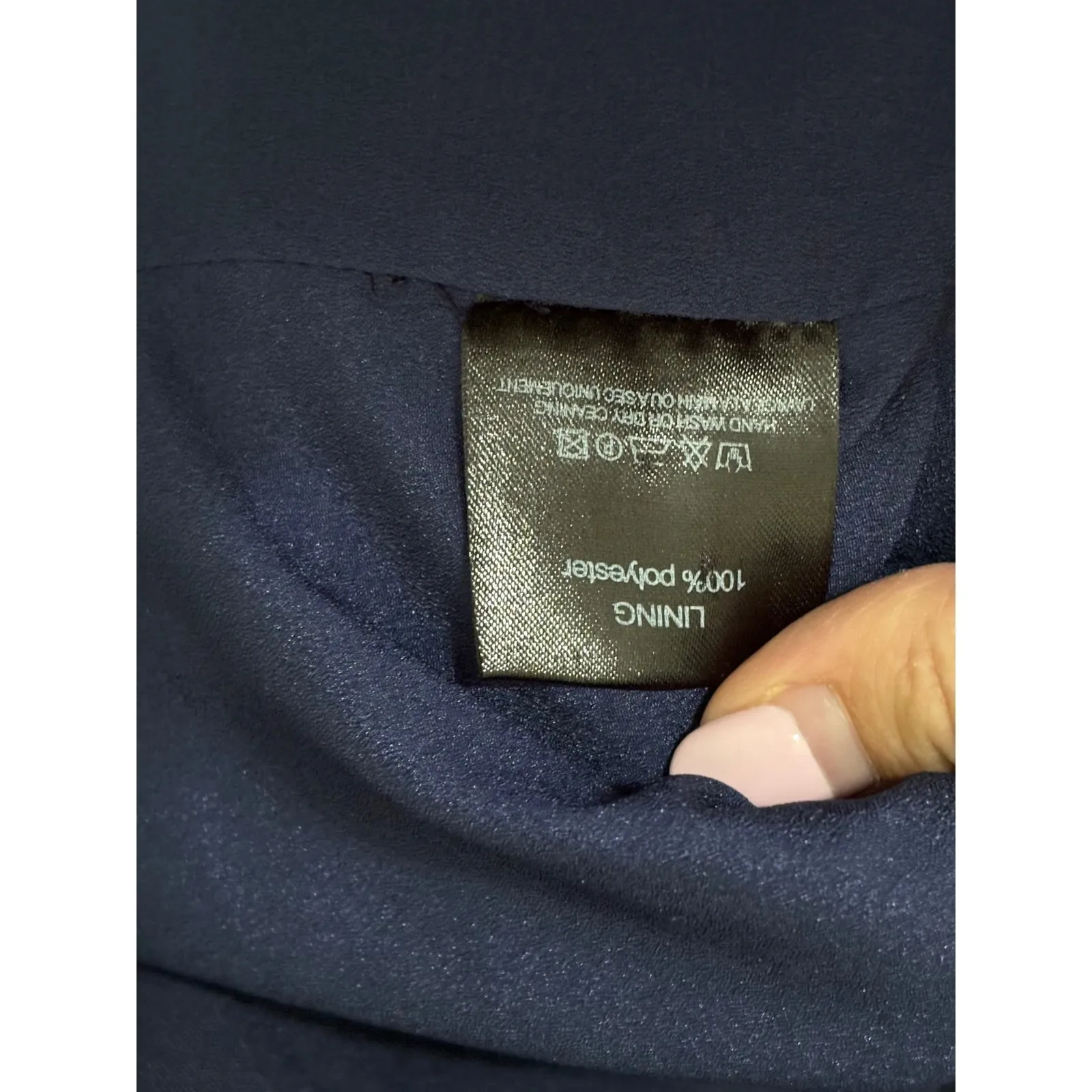 Hotel Particulier Trench Coat Belted Double Breasted Navy Blue Jacket‎ M Size M - Image 7