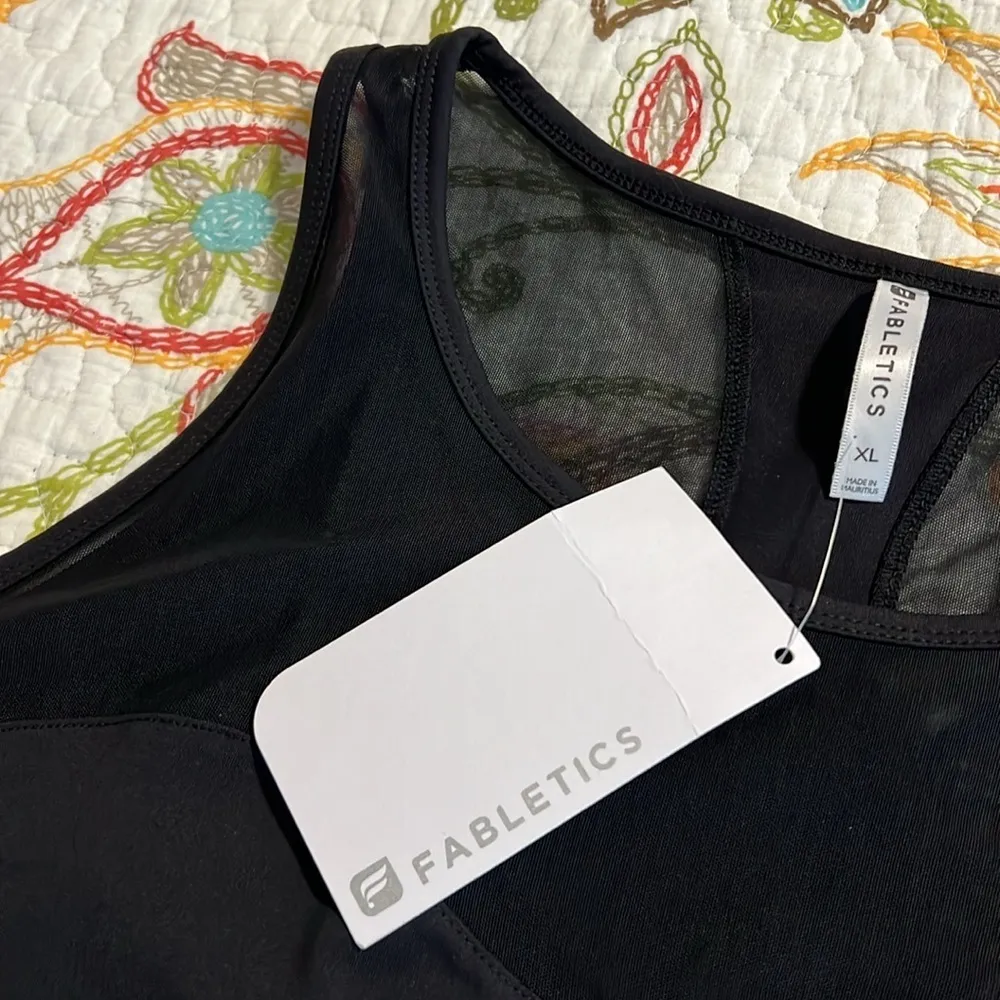 FABLETICS size XL Helena tank semi sheer sweetheart moisture wicking power mesh - Image 10