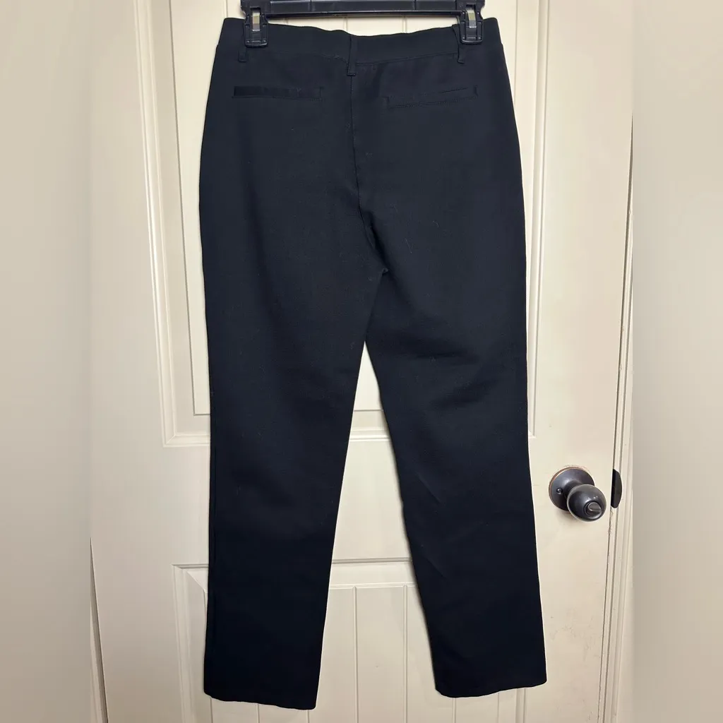 Quince Women's Black Ultra-Stretch Ponte Pants Straight Leg M Petite 26" NWT - Image 8