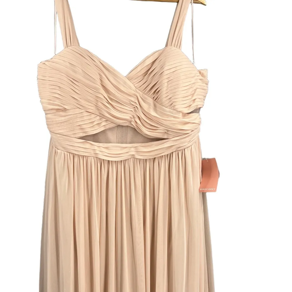 Birdy Grey Elsye Dress Pale Blush Pink Chiffon Bridesmaid Formal Wedding 2X New - Image 2