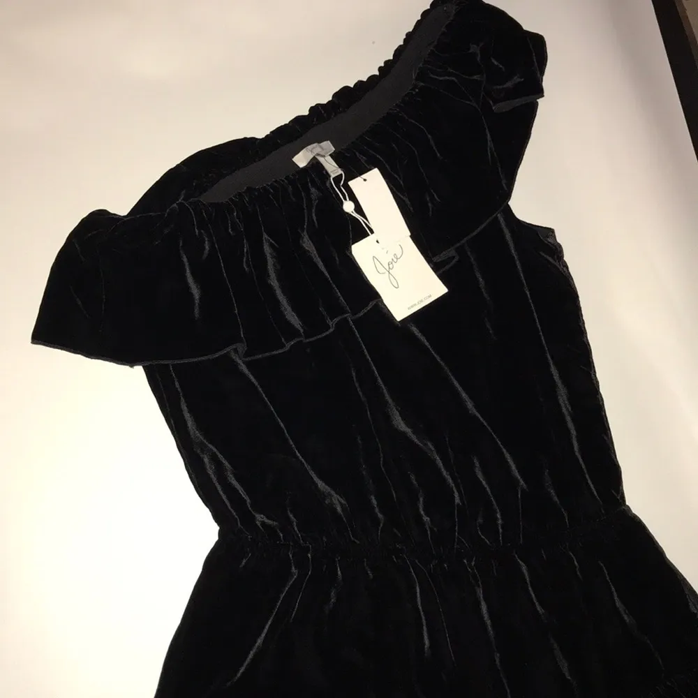 Joie Velvet One-Shoulder Ruffled Dress $329 - Image 6