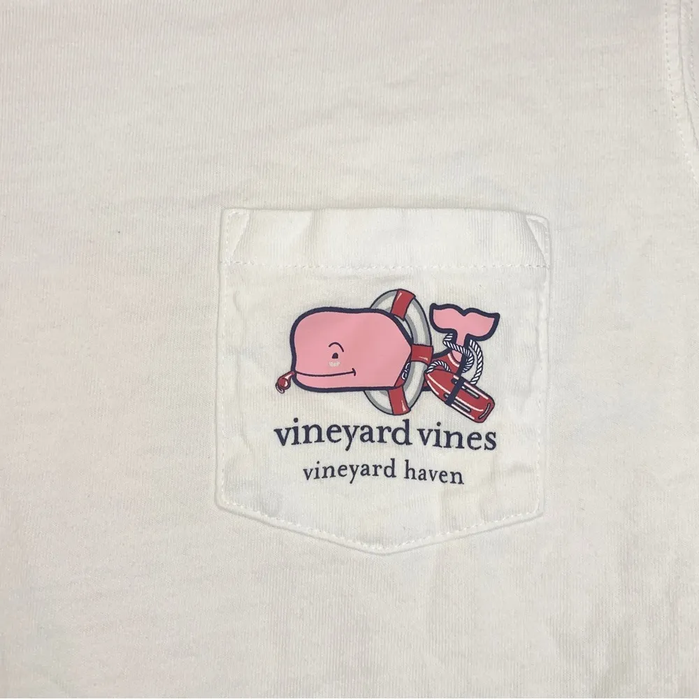 Vineyard Vines Vineyard Haven Lifeguard Whale Logo Crew Long Sleeve Shirt Size S - Image 3