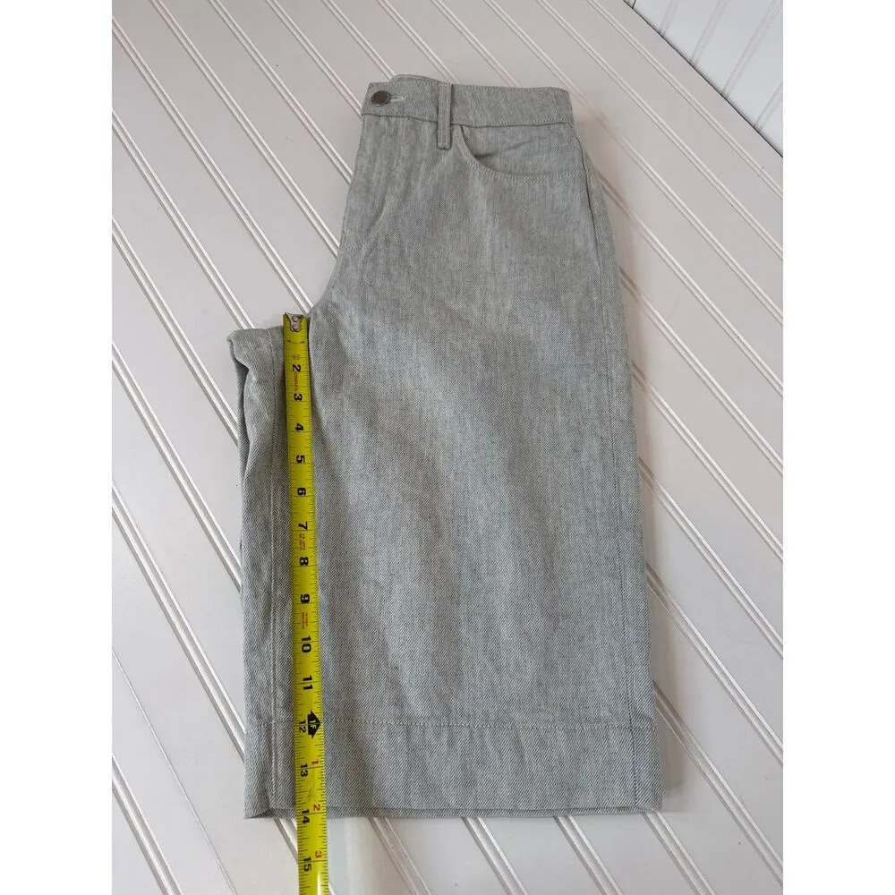 L’AGENCE Light Wash Blue High Waisted Denim Bermuda Shorts Womens Size 25 - Image 7