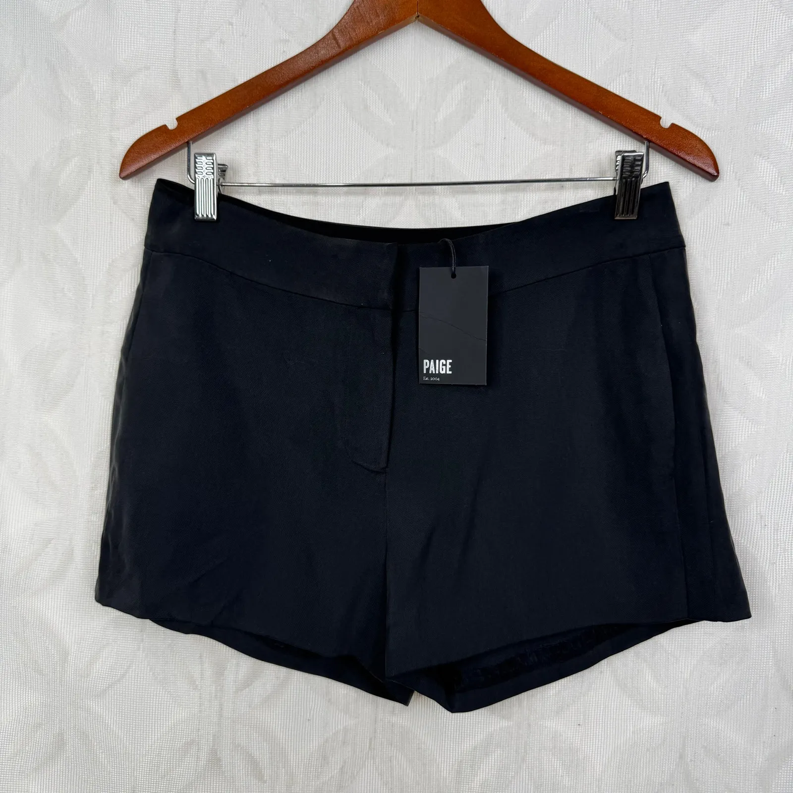 Paige 100% Silk Black Resort Wear Casual Shorts Size‎ 4 NWT $228 - Image 8