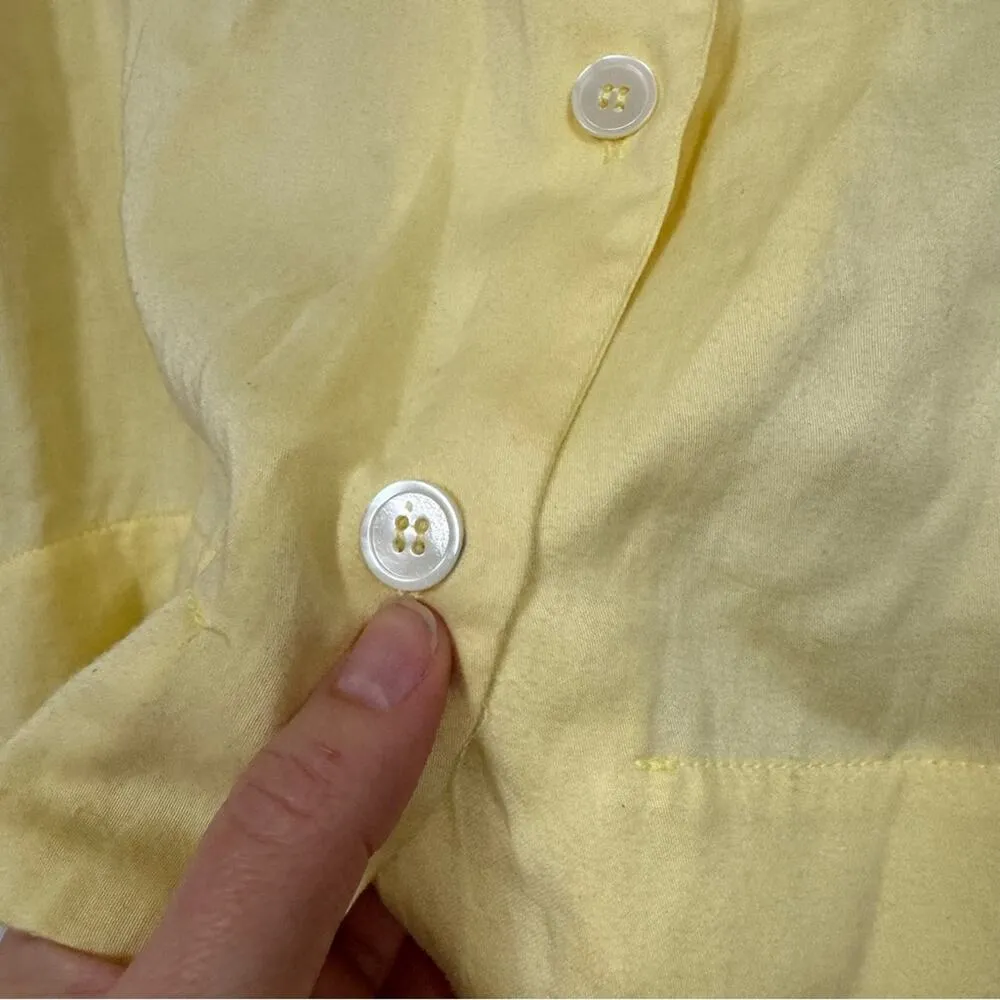 Revolve Secular Yellow Casual Button Down Collared Blouse Womens S  Casual Beachy - Image 3