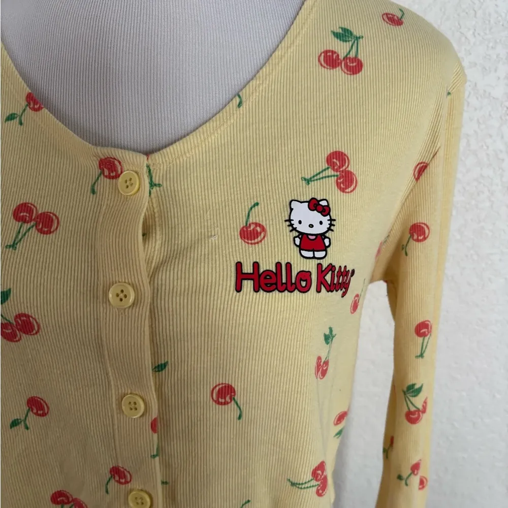 Yellow Hello Kitty Cherry Cardigan Only M - Image 6