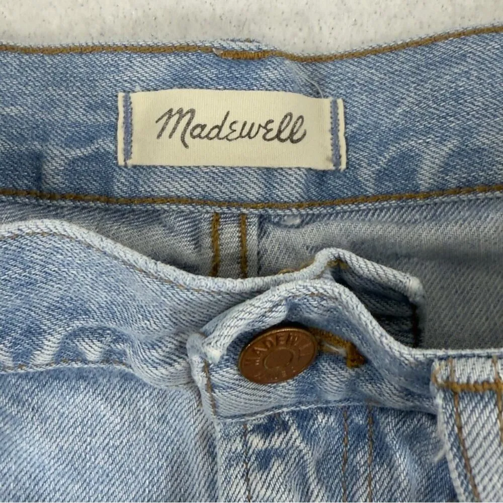 Madewell The Perfect Vintage Jeans Distressed Crop Light Wash Size 28 TINY FLAW - Image 5