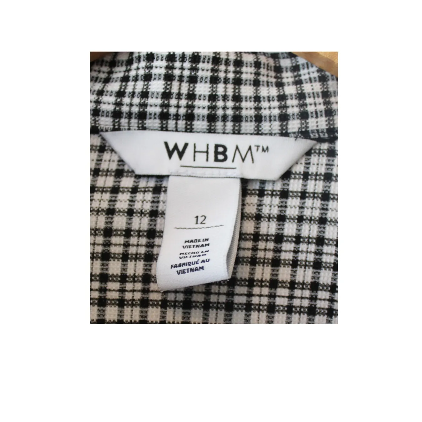 White House Black Market Black/White Blazer‎ Jacket SZ 12 - Image 3