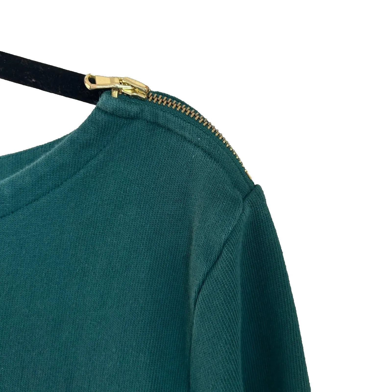 Talbots Womens Blouse Size 2X‎ Green French Terry Fall Autumn Haverst Soft Cozy - Image 4