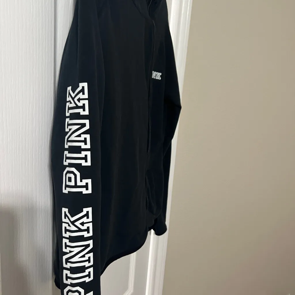 PINK Victoria's Secret Black Jacket Size XS - Image 3