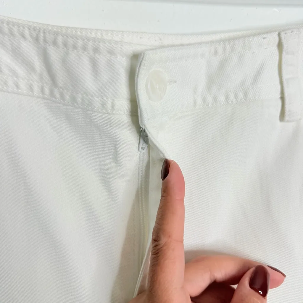 NWT Charter Club Katherine Fit Cropped Pant In White Button Ankle Size 14 Casual - Image 8