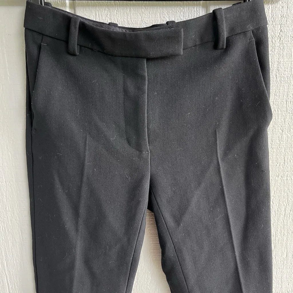 3.1 Phillip Lim Wool Blend Slim Crop Trousers Dress Pants Black Size 00 - Image 3