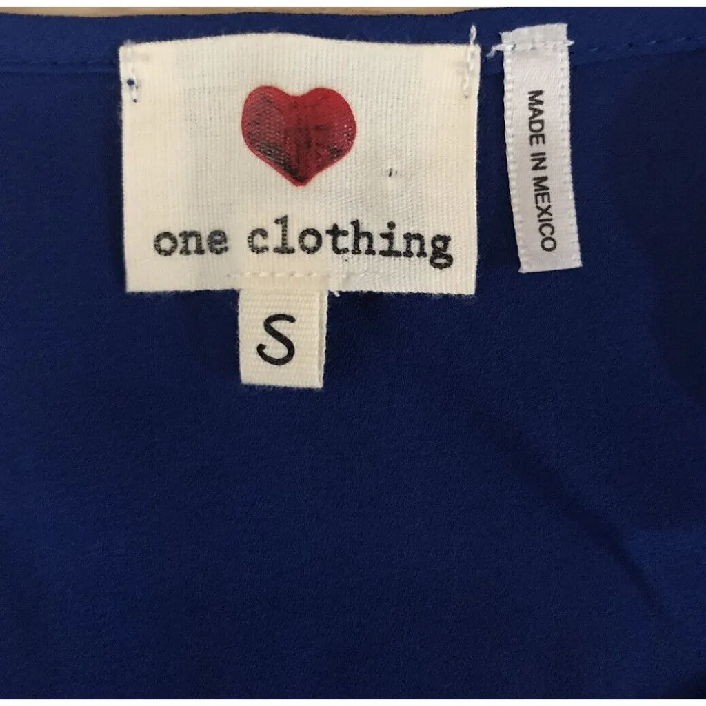 One Clothing ~ Cap Sleeve Blouse ~ Size Small ~ Blue - Image 6