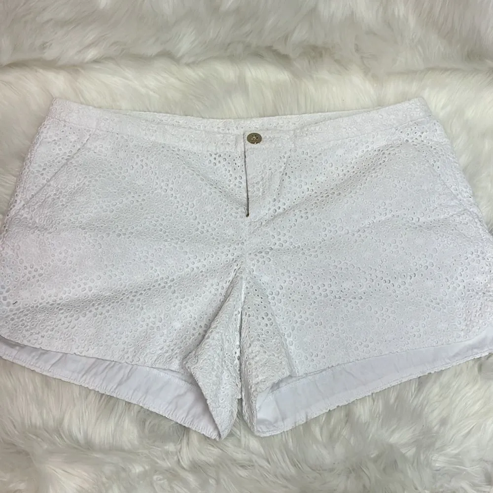 Lilly Pulitzer Adie Pop the Bubbly Eyelet Cotton Short Resort White - Image 5