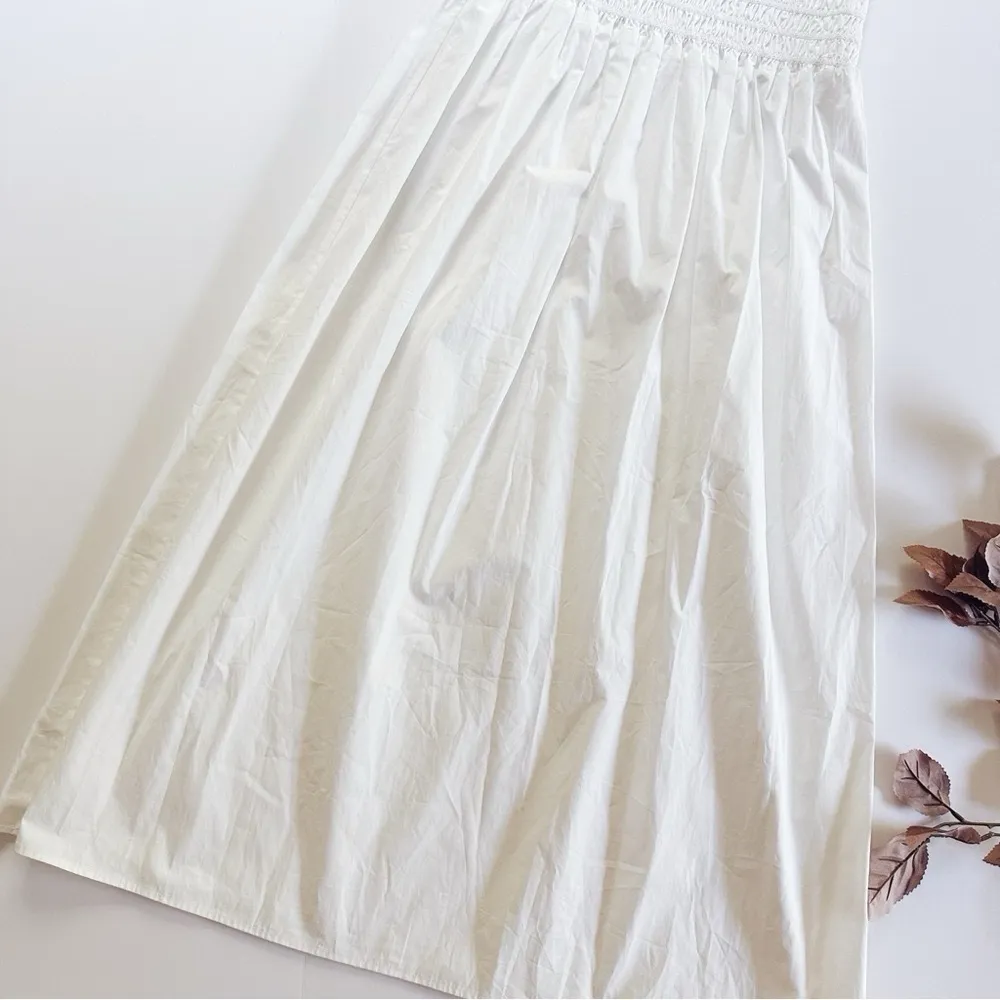 Theory City Smocked Stretch Poplin Midi Sundress MEDIUM - Image 6