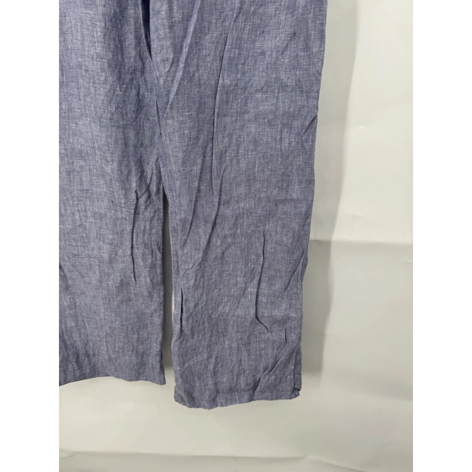 Toad & Co Flip Top Lithe Linen Pant Women 14 Blue Coastal Beach Minimalist - Image 9