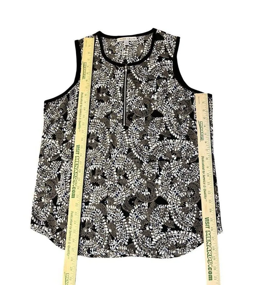 Larry Levine Blouse Womens L Used Sleeveless - Image 10