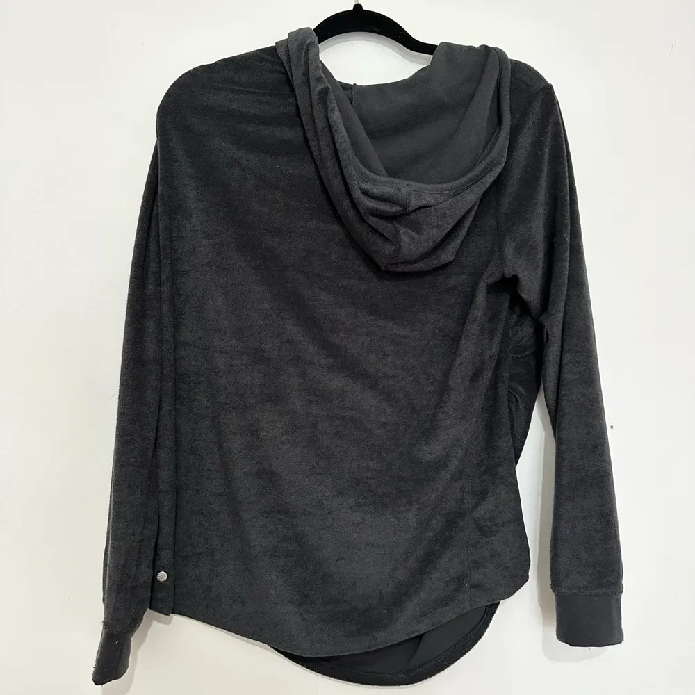 Zella black terry cloth hoodie maternity hoodie size small minimalist - Image 3