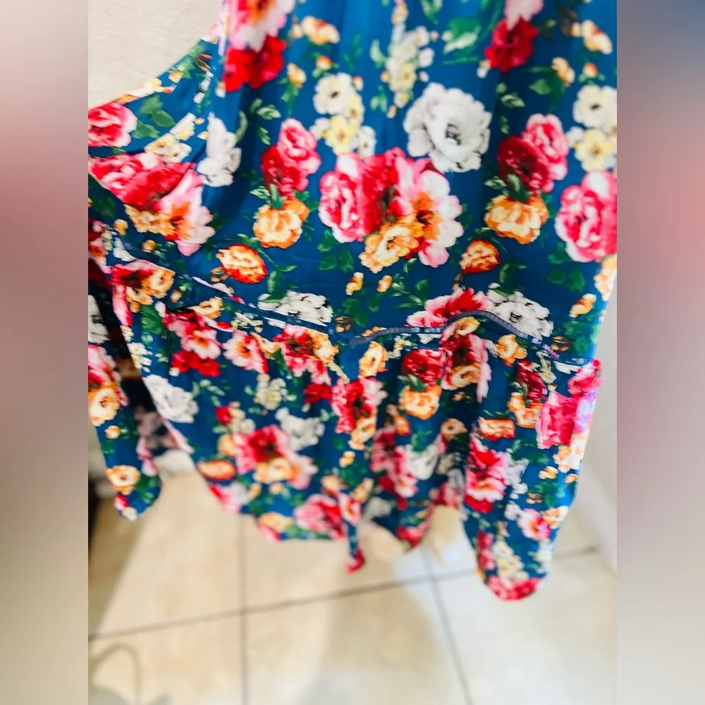 Altar'd State Henleigh Floral Maxi Dress Size N Boho Cottagecore Vacation Summer - Image 7
