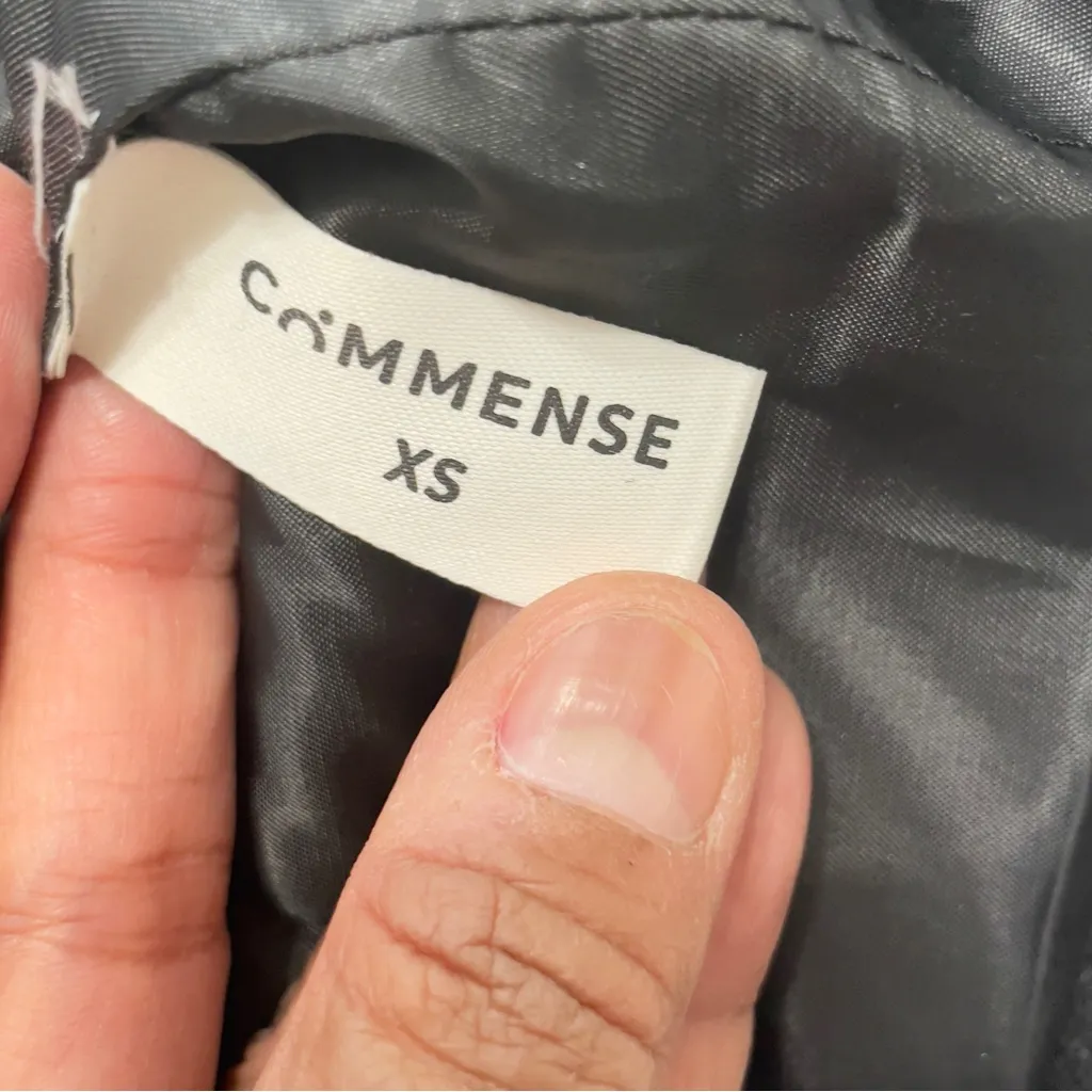 Commense Vintage Button Tweed Jacket Black Blazer with Gold Buttons size XS - Image 11