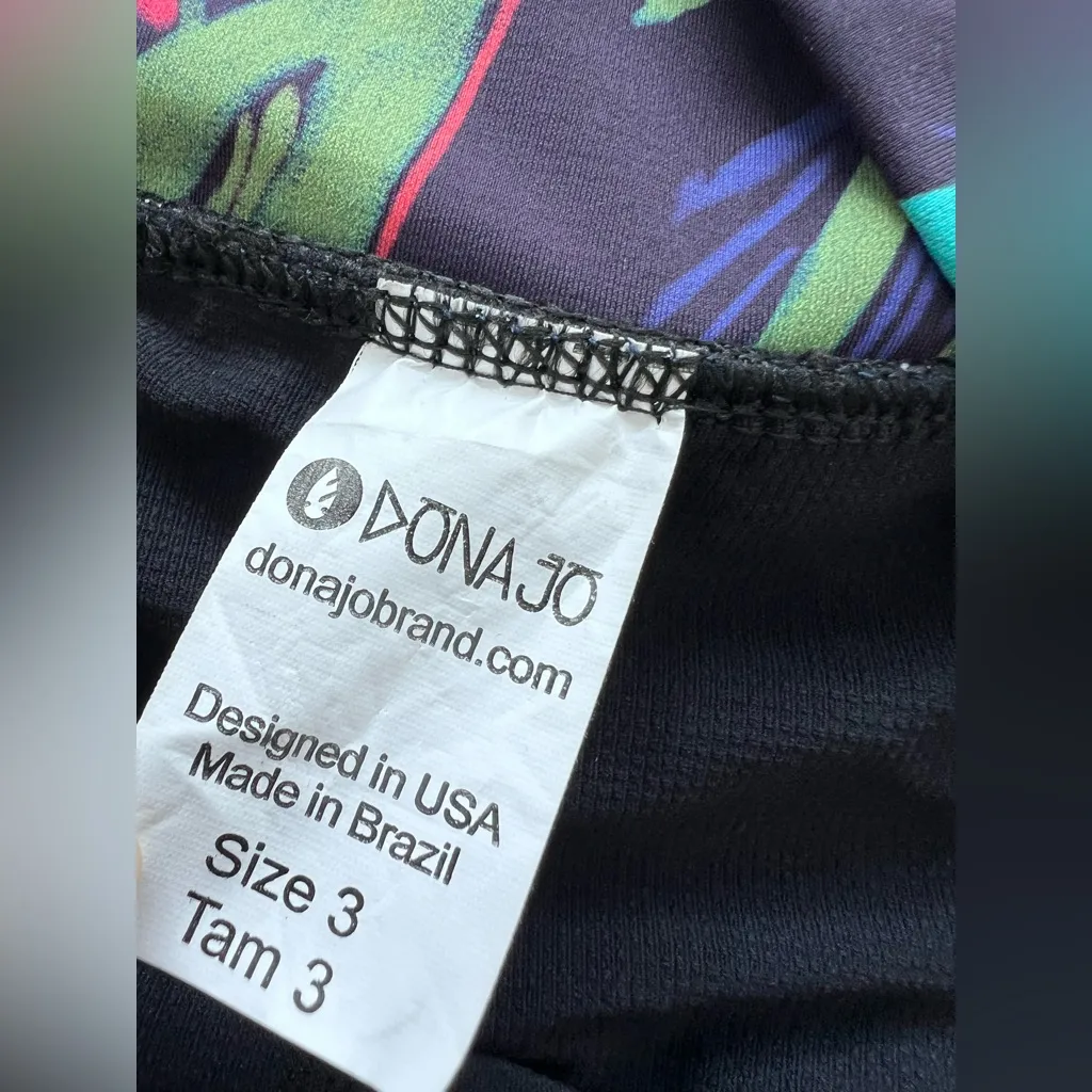 Dona Jo Spin Skirt Eco layered skort tennis pickleball multicolor print XL Black - Image 6