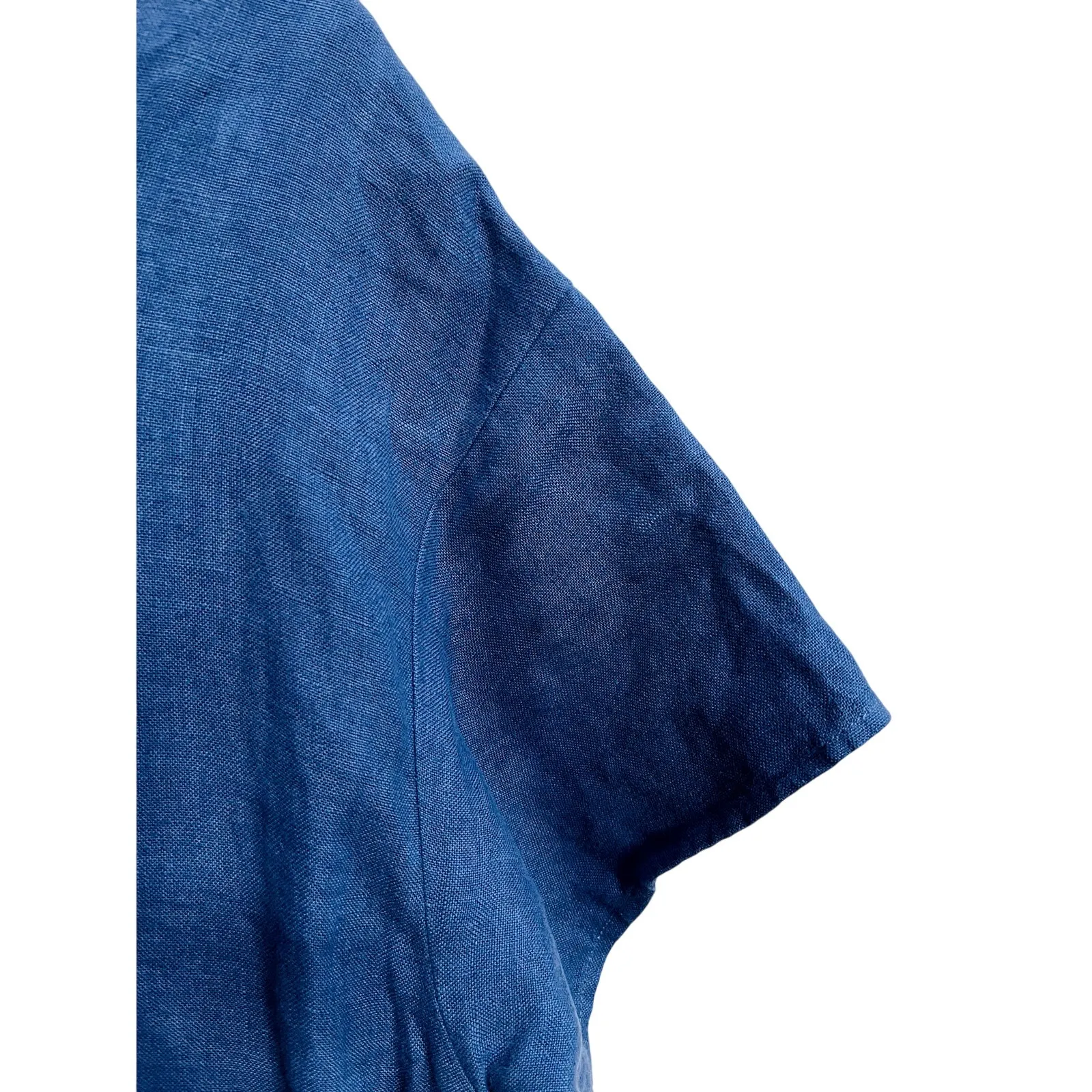 Christy Dawn Seaton Navy 100% Linen Maxi Dress XS/S Oversized Sustainable Boho - Image 4