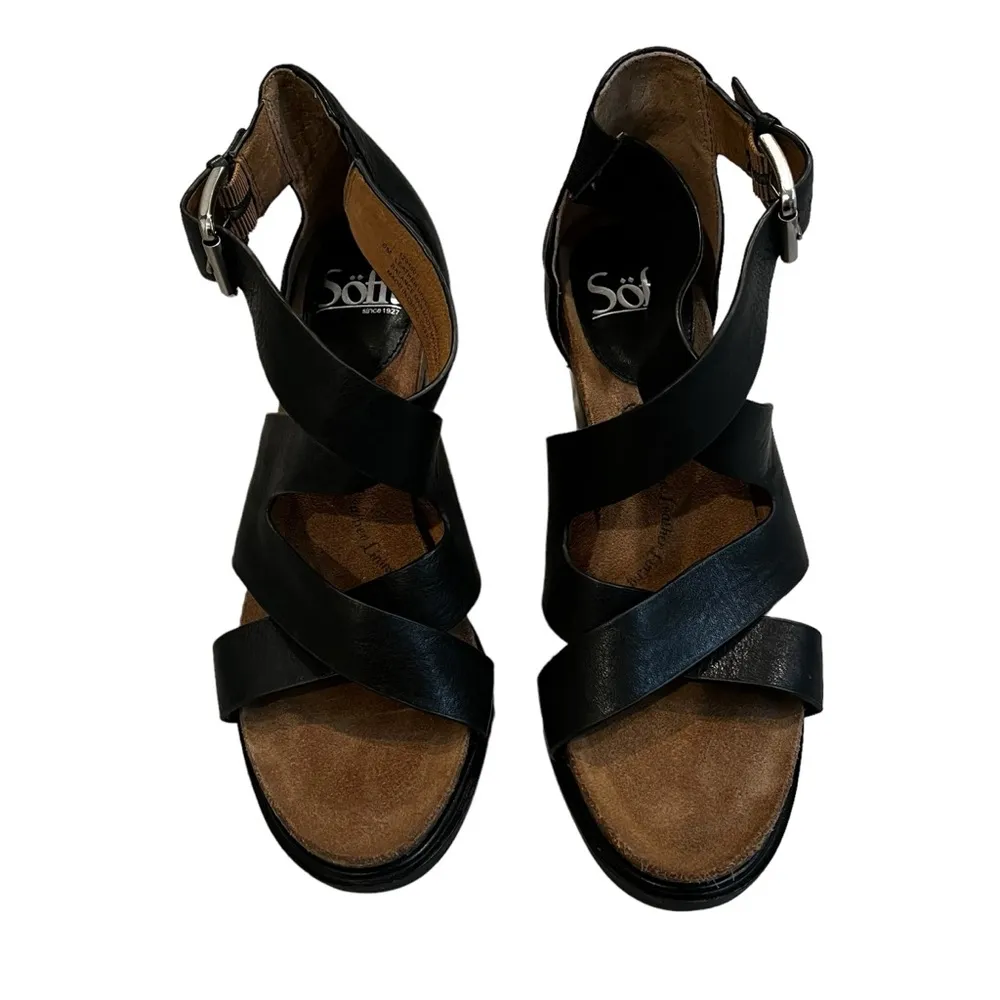 Sofft Canita Black Leather Sandal, Sz 6 - Image 3