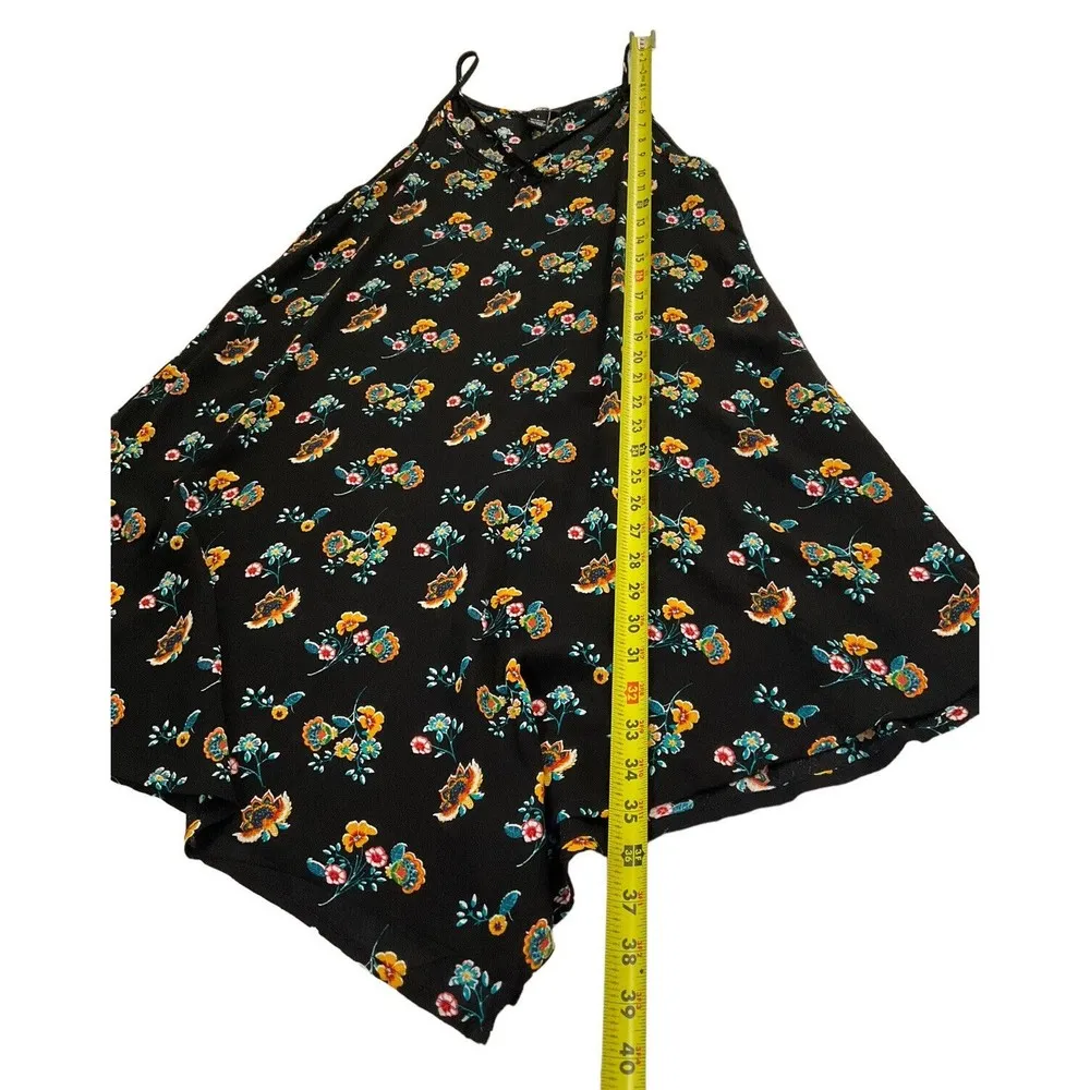 Rue 21 Women Size Small Summer Spring Sun Dress Floral Black #12 - Image 5