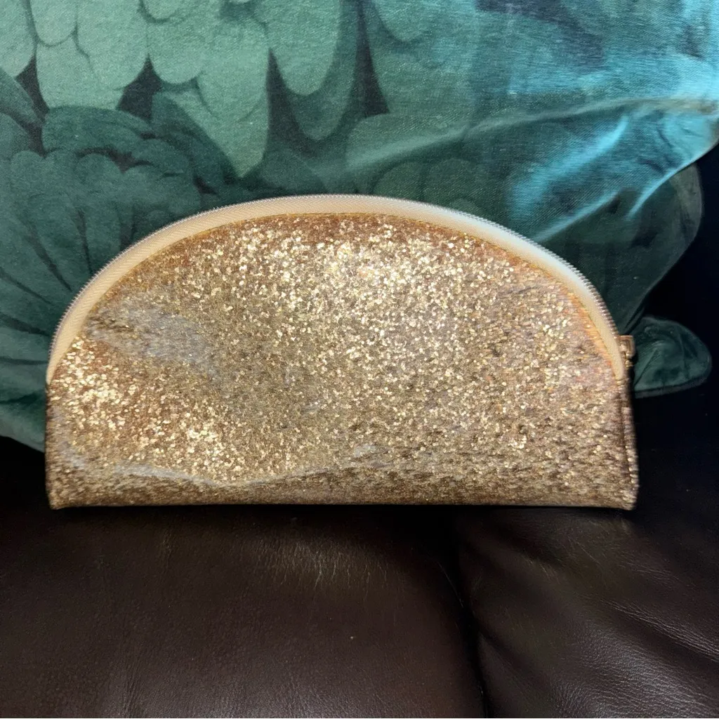 Tarte cosmetics makeup bag gold shimmer - Image 2