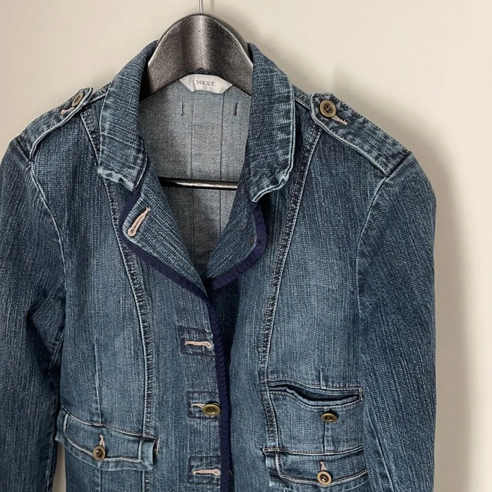 NEXT Denim Jacket. Blazer‎ style. Eur 38/8/Medium Blue - Image 2