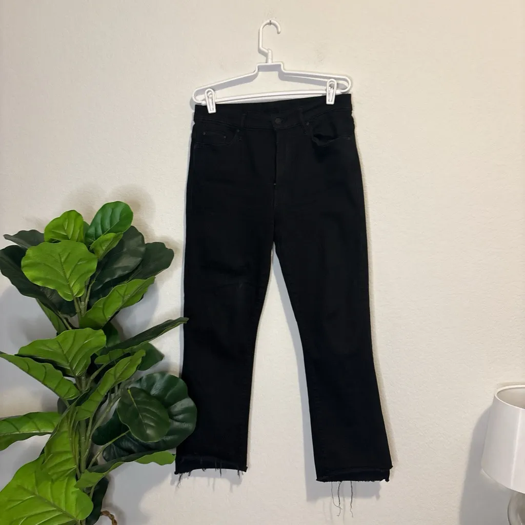 Mother Jeans insider crop step fray Not guilty 31 Black - Image 3