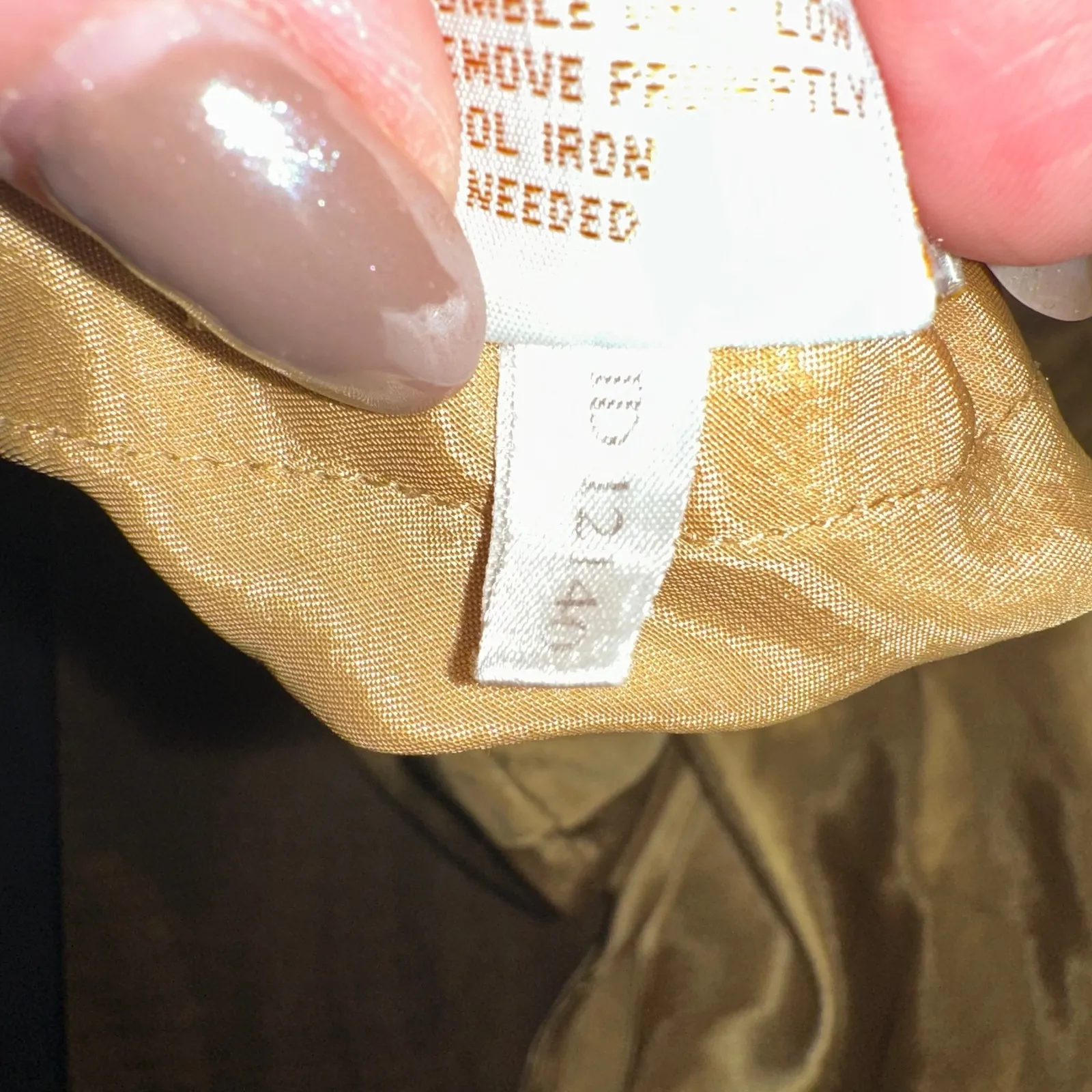 Victorias Secret Vintage Gold Satin Chemise Nightshirt PS Made‎ in Hong Kong - Image 10