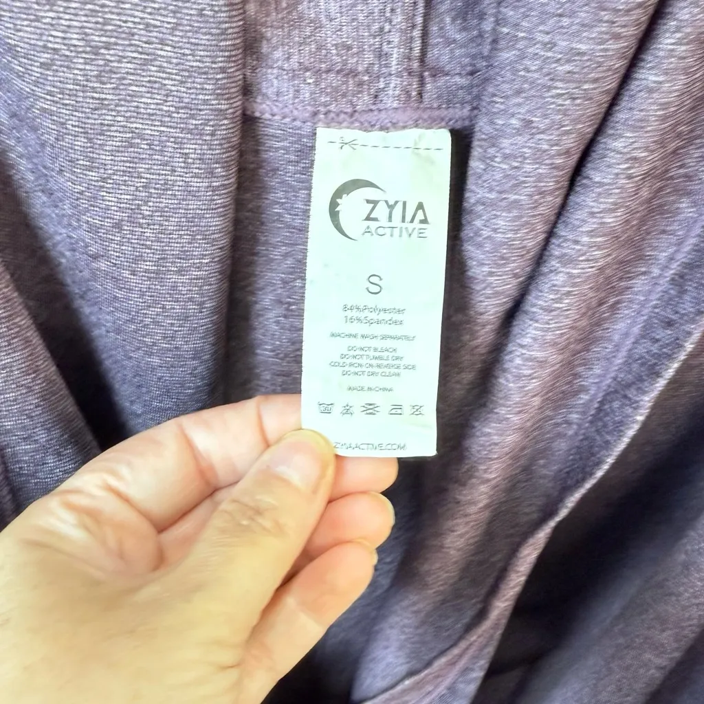 Zyia Women's Purple Haze Yoga Wrap Twisted Hoodie Shawl‎ Size Small - Image 4
