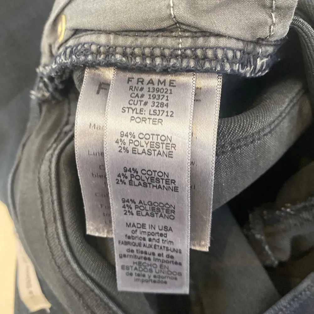 FRAME Le Skinny de Jeanne Faded Black/ Dark Blue Skinny Denim Jeans EUC Sz 27 - Image 7