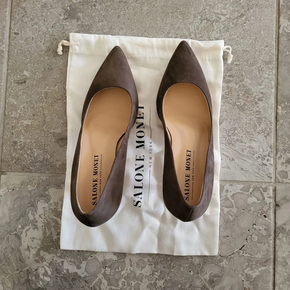 Salone Monet Anita Pump Women’s Leather Dressy Pumps, Size 11 New in Box $395 Brown - Image 7