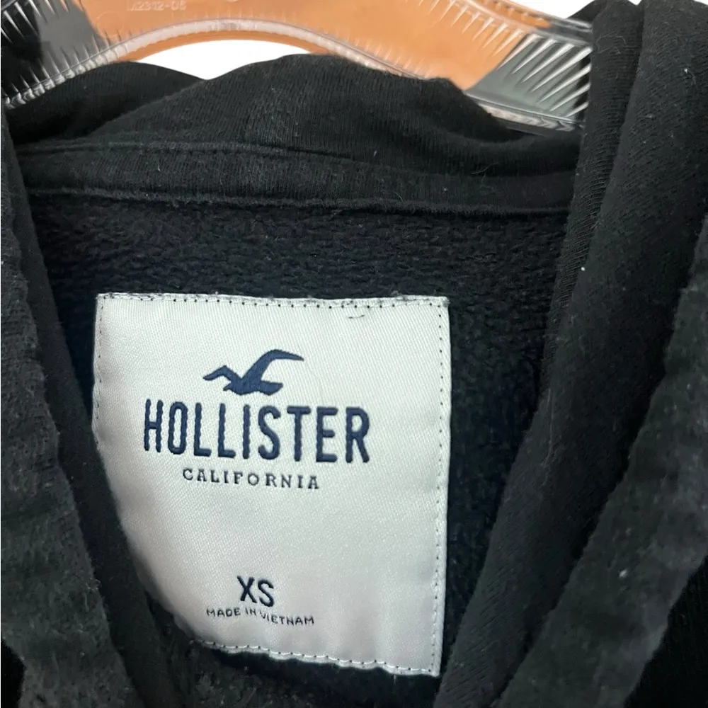 Hollister Black Hoodie with Sun Design - Image 3