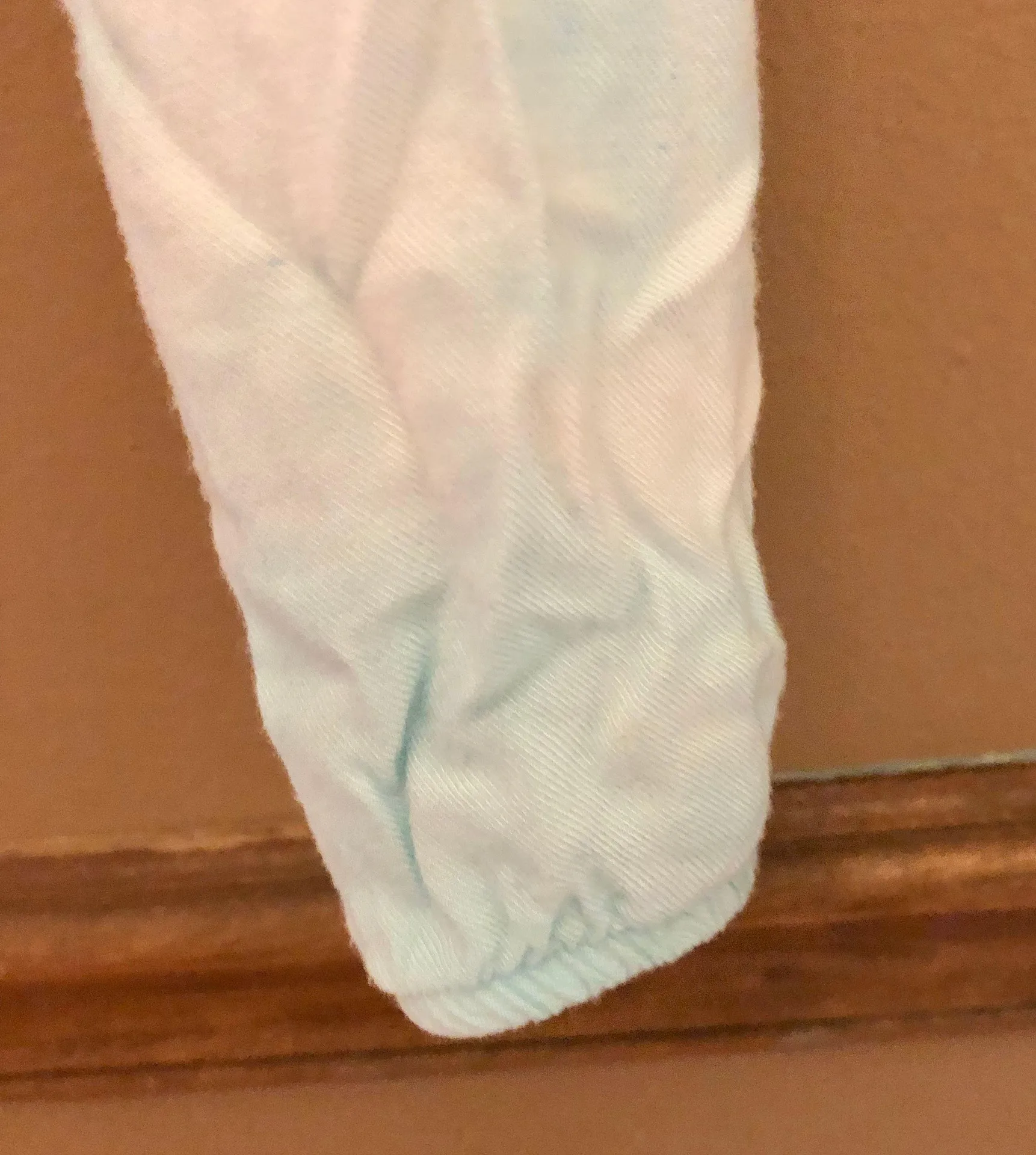 Tie Dye Wrap Long Sleeve Crop Top Blue White One Size - Image 6